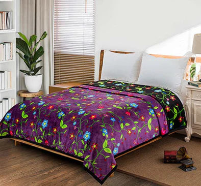 Reversible King - Floral Purple