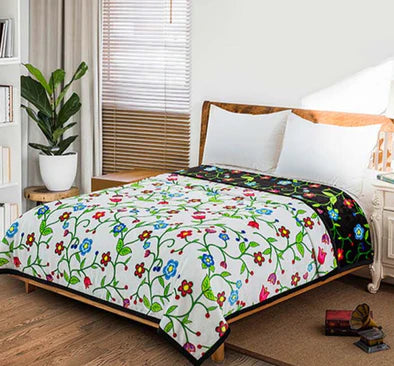 Reversible King - Floral White