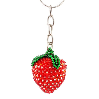 Beaded Keychain - Strawberry