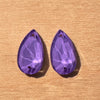 Crystal Cab - Teardrop - 11 x 18 mm - Violet Matte Opal