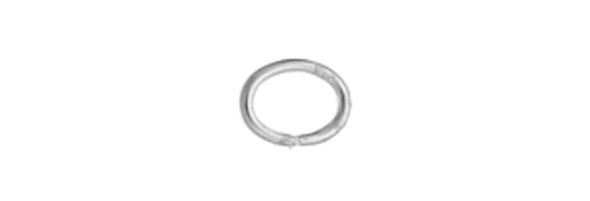 Bright Silver Jump Rings - Oval - 3 mm x 4 mm