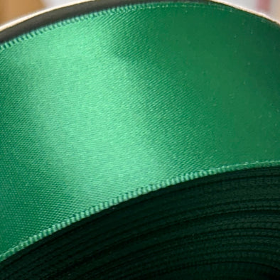 1.5" Single-Faced Satin Ribbon - Forest Green