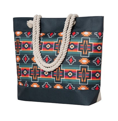 Woven Tote Bag - Saqamaw Joseph - Forest Green