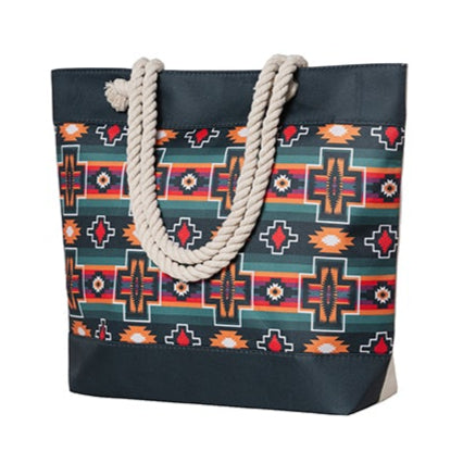 Woven Tote Bag - Saqamaw Joseph - Forest Green