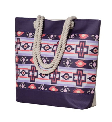 Woven Tote Bag - Saqamaw Joseph - Purple