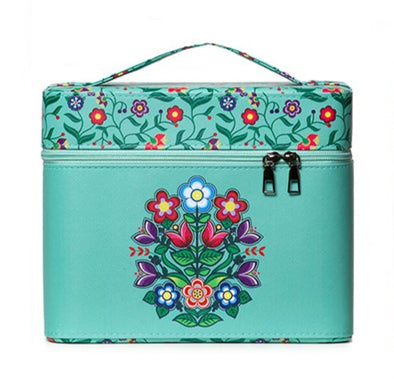 Cosmetic Case - Woodland Floral - Mint