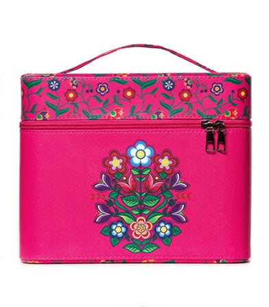 Cosmetic Case - Woodland Floral - Magenta