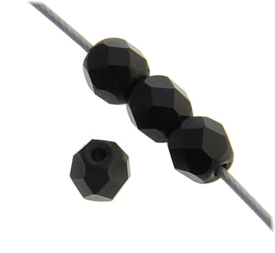 6 mm F/P Round - Black Opaque