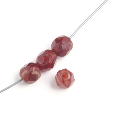 6 mm F/P Round - Ruby w/White Core