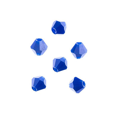 4 mm Crystal Bicone - Opaque Dark Sapphire