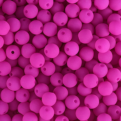 6 mm Glass Round Bead - Velvet Fuchsia