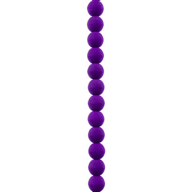 6 mm Glass Round Bead - Velvet Violet