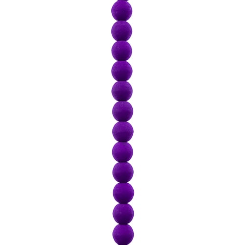 6 mm Glass Round Bead - Velvet Violet