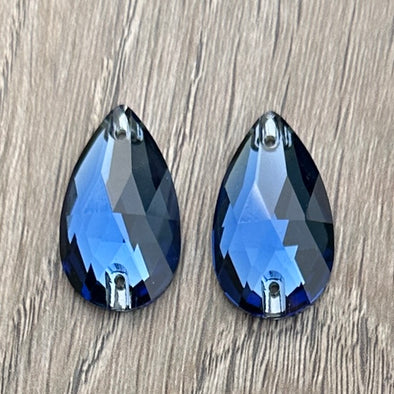 Crystal Cab - Teardrop - 28 x 17 mm - Montana Blue