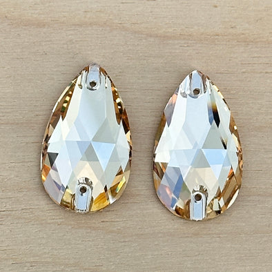 Crystal Cab - Teardrop - 11 x 18 mm - Golden Shadow