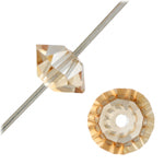 4 mm Preciosa Crystal Spacer Bead - Honey