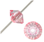 4 mm Preciosa Crystal Spacer Bead - Light Pink