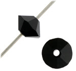 3 mm Preciosa Crystal Spacer Bead - Jet