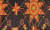 Woven Wrap - Reversible Four-Pointed Star - Black & Orange