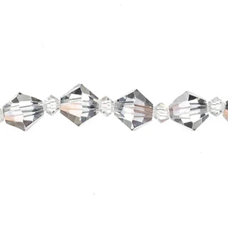 Preciosa Crystal Bicone Strands - 3 mm/6 mm - Crystal & Valentinite