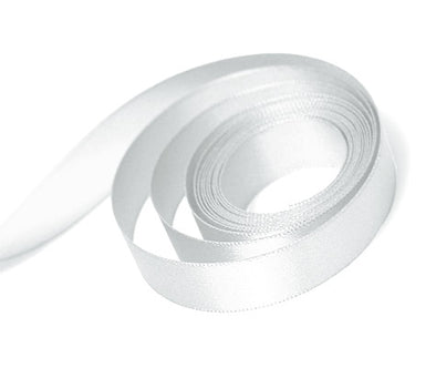 1.5" Single-Faced Satin Ribbon - White