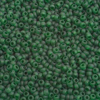 Preciosa Seed 10/0 - Transparent Dark Green Matte