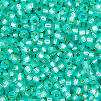 Miyuki Pony 6/0 - Aqua S/L Dyed Alabaster 0571