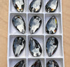 Crystal Cab - Teardrop - 28 x 17 mm - Black Diamond