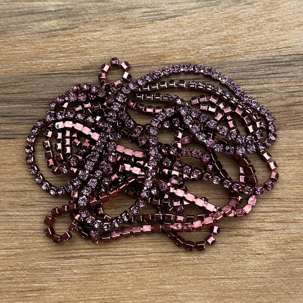 SS6 Metal Banding - Dark Amethyst on Burgundy