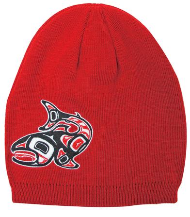 Knitted Winter Hat - Salmon