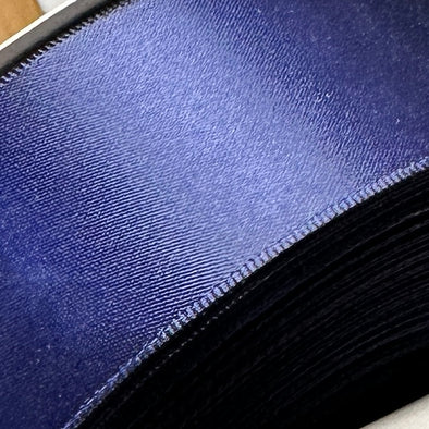 1.5" Single-Faced Satin Ribbon - Navy Blue