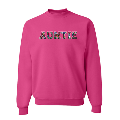 Crewneck Sweatshirt - Auntie - Dark Pink