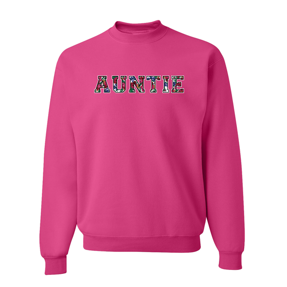 Crewneck Sweatshirt - Auntie - Dark Pink