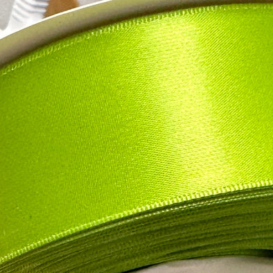 1.5" Single-Faced Satin Ribbon - Kiwi Green