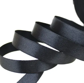 1/4" Double-Faced Satin Ribbon - Black