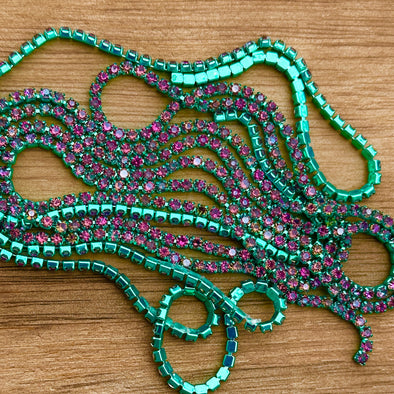 SS6 Metal Banding - Fuchsia Volcano on Emerald