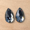 Crystal Cab - Teardrop - 11 x 18 mm - Black Diamond