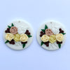 Clay Cabochon - Round Tea Roses