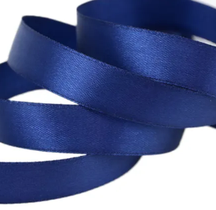 1/4" Double-Faced Satin Ribbon - Denim Blue