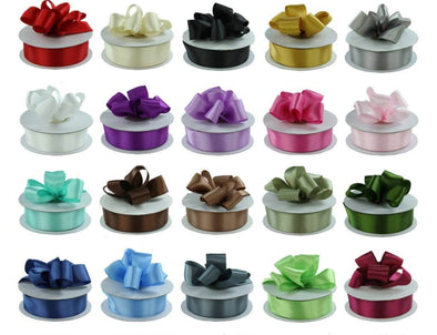 1" Double-Faced Satin Ribbon - 100 YARD ROLLS - Assorted Colours
