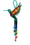 Beaded Hummingbird Ornament -  Teal Green