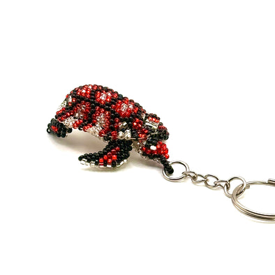 Beaded Keychain - Red Turtle