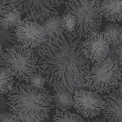 Cotton Fabric - Floral Elements - Moonlight