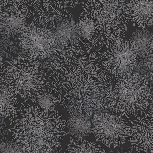 Cotton Fabric - Floral Elements - Moonlight