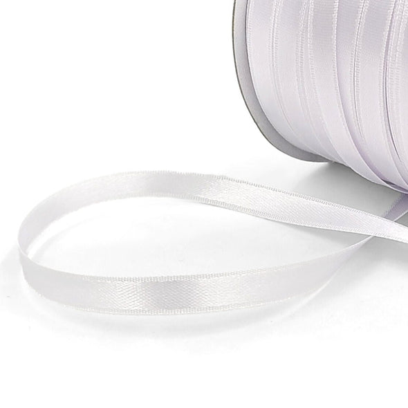 1/4" Double-Faced Satin Ribbon - Bridal White