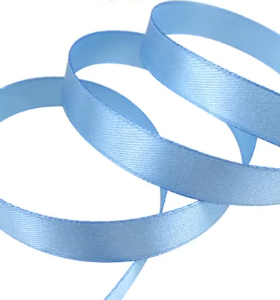 1/4" Double-Faced Satin Ribbon - Light Blue