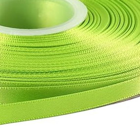 1/4" Double-Faced Satin Ribbon - Lime Green