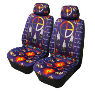 Auto Seat Covers - Medicine Wheel - Purple