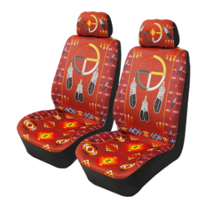 Auto Seat Covers - Medicine Wheel - Red