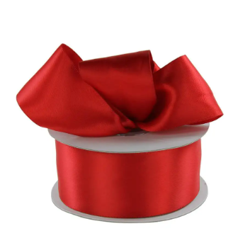 1.5" Double-Faced Satin Ribbon - Red